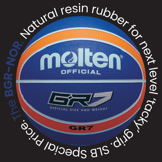 Molten BGR Rubber Basketball - Orange/Blue